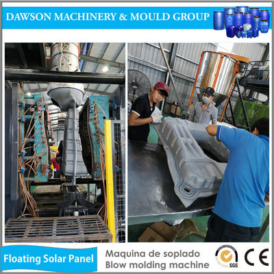 Máquina de fabricación baja plástica flotante superficial del moldeo por insuflación de aire comprimido del panel solar de la boya del agua