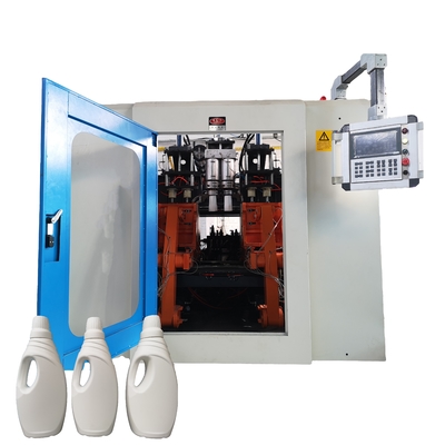 Estación plástica automática del doble de la máquina 5.5kw del moldeo por insuflación de aire comprimido del diverso 4 litro