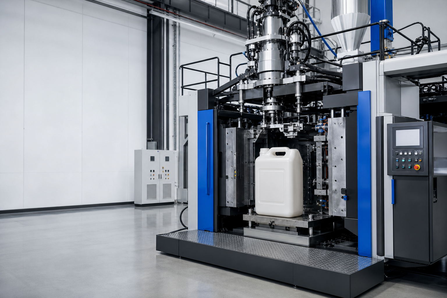 Últimos blogs de la empresa sobre How to Choose the Right Extrusion Blow Molding Machine for 20L–30L HDPE Jerry Cans