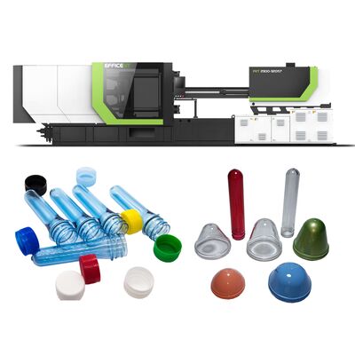 comprar Máquina de moldeo por inyección de preforma de PET con velocidad de tornillo de 1 a 180 rpm 200 toneladas Fuerza de sujeción y servomotor de ahorro de energía online manufacture
