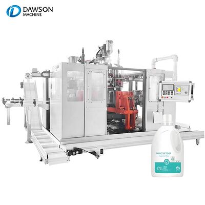 comprar Máquinas de moldeo automático de doble estación de doble cabeza de lavado diario de detergente químico de limpieza de botellas de extrusión online manufacture