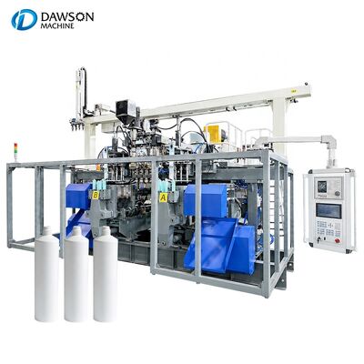 comprar Máquina de moldeo por soplado por extrusión automática de doble estación para la producción de botellas de plástico HDPE de 0-1L online manufacture