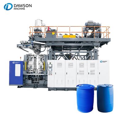 buy Máquina automática de moldeado por soplado de tambor de plástico de 200L Máquina de barril de doble anillo para planta de pintura de lubricantes químicos online manufacture