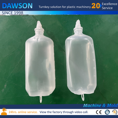 Moldeo de botellas de plástico PE de solución salina Extrusión Moldeadores de soplado para colgar botellas de 500 ml Pp