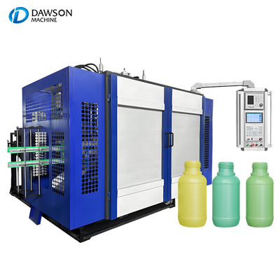 Máquina de moldeo automático por extrusión de doble estación para botellas de 1L y 2L