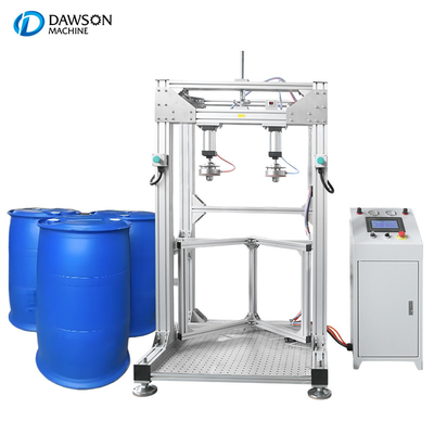 Máquina de prueba de detección de fugas de aceite químico automático de 200L de tambor de doble cabeza HDPE Jerrycan