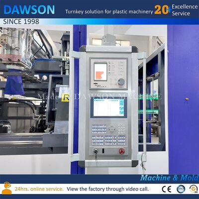 4 Zona de calefacción de tornillo Máquina de moldeo de soplado de plástico de HDPE Jerrycan Línea de producción de botellas Fuerza de sujeción 270 KN Tecnología