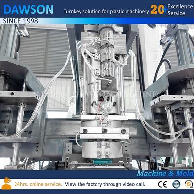 130 kg por hora de salida máquina de moldeo por extrusión de soplado para HDPE 5L Jerrycan de alta velocidad de fabricación de plástico