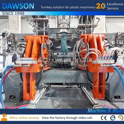 130 kg por hora de salida máquina de moldeo por extrusión de soplado para HDPE 5L Jerrycan de alta velocidad de fabricación de plástico