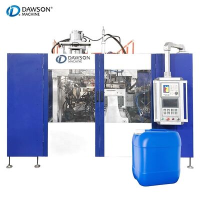 Máquina sopladora de bidones de plástico de 130 kg por hora, estación única, cabezal de molde único con panel de operación en chino e inglés