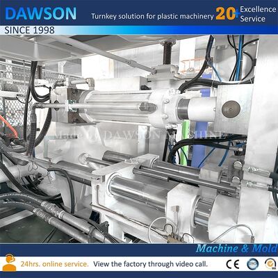 Máquina sopladora de bidones de plástico de 130 kg por hora, estación única, cabezal de molde único con panel de operación en chino e inglés