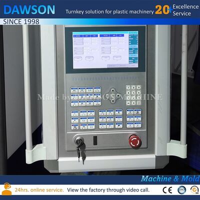 Máquina automática de moldeo por soplado con potencia de calentamiento de 8kw para frascos de boca ancha de HDPE resistentes a químicos de 1L-5L