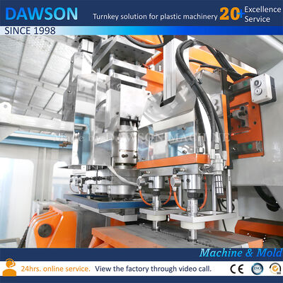 Botellas de detergente de lavandería de 5L Hdpe totalmente eléctricas máquina de moldeo de soplado tres cabezas de extrusión de extrusión