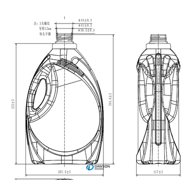 Molde plástico de la botella del molde de la máquina del moldeo por insuflación de aire comprimido S136