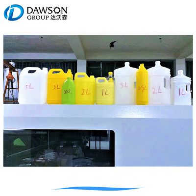 cadena de producción plástica de la botella del aceite lubricante del HDPE de 2L 4L máquina doble del moldeo por insuflación de aire comprimido de la protuberancia del tornillo de la estación 75m m